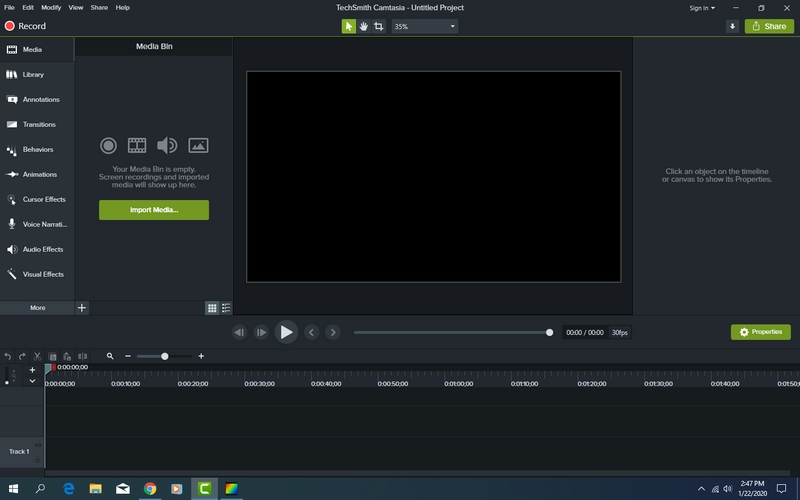 Software video editing Camtasia Studio