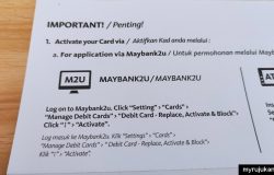 Panduan dan rujukan cara aktifkan kad debit Maybank online