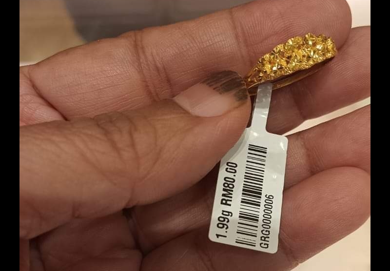Emas perhiasan di kedai emas QMJ Paragon Pulau Pinang