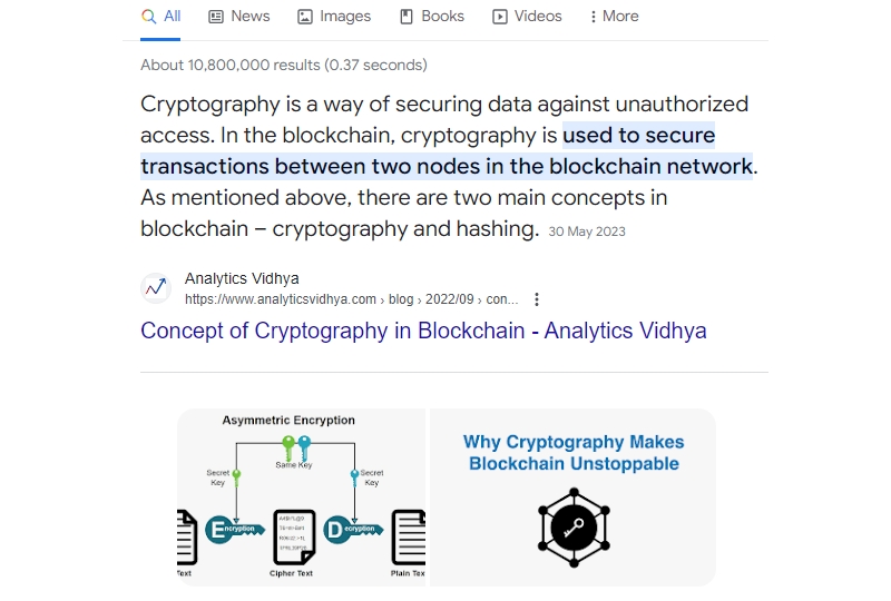 Kriptografi adalah termasuk dalam teknologi blockchain